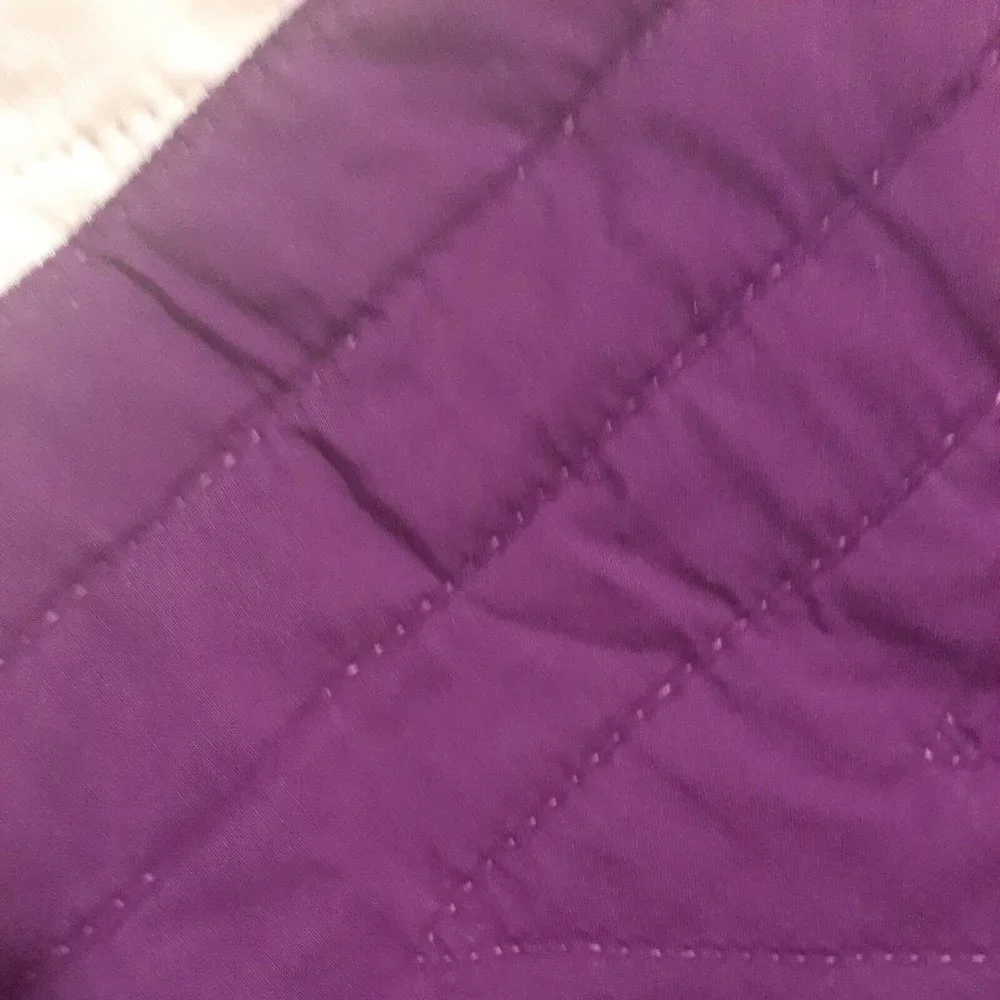 Vintage Purple Quilt Hand Embroidered and Hand Quilted Queen 79 x 102 Queen